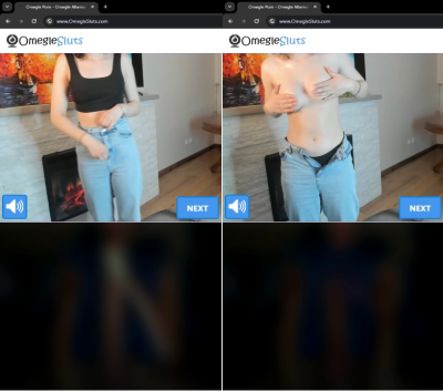 Omegle Girl take off tshirt and flash boobs