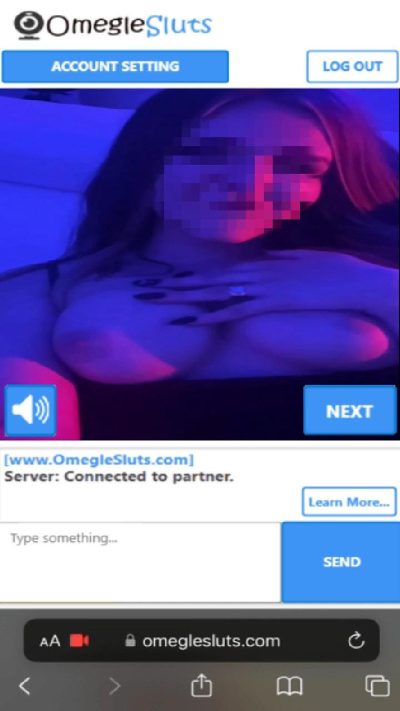 Omegle blonde teen flashes tits in hand bra and gets naked