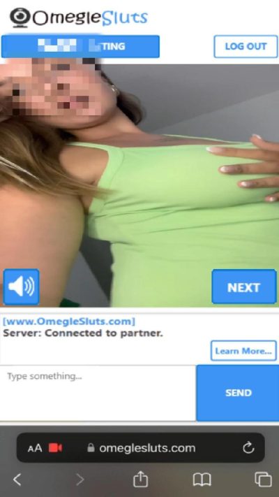 Omegle girl flashes no panties in steamy chat