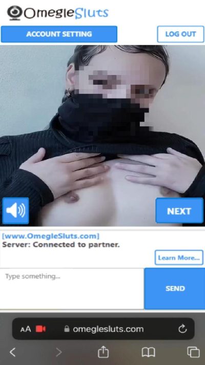 Omegle stranger girl takes off shirt and flashes tits